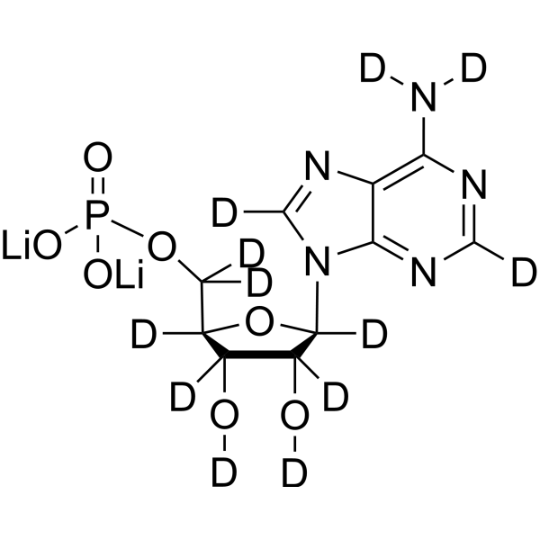 Adenosine monophosphate-d<sub>12</sub> dilithium Chemical Structure