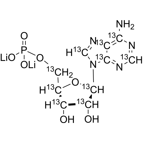 <em>Adenosine</em> monophosphate-13C10 dilithium