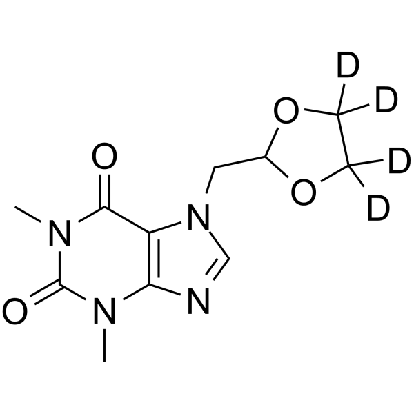 Doxofylline-d<sub>4</sub> Chemical Structure