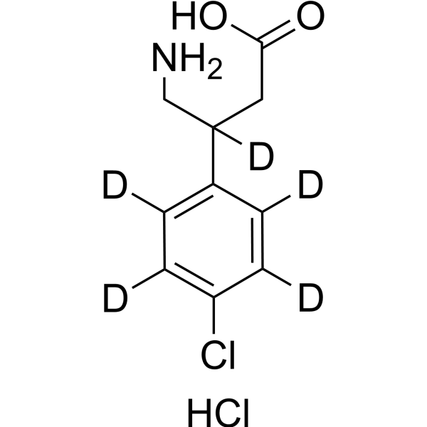 Baclofen-d<sub>5</sub> hydrochloride Chemical Structure