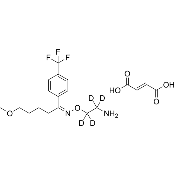 (E)-Fluvoxamine-d<sub>4</sub> maleate Chemical Structure