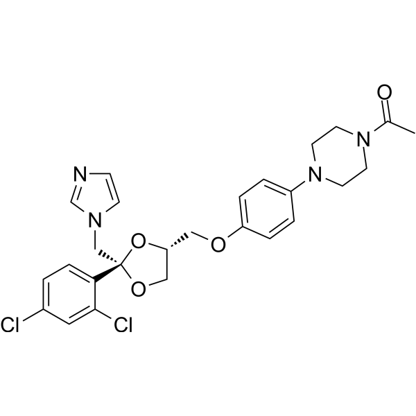 (-)-Ketoconazole Chemical Structure