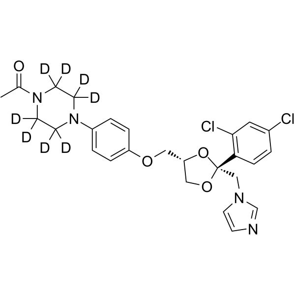 Ketoconazole-d<sub>8</sub> Chemical Structure