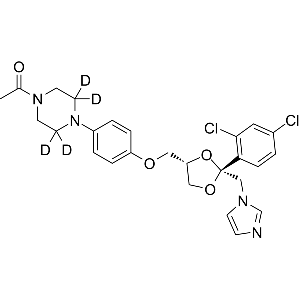 Ketoconazole-d<sub>4</sub> Chemical Structure