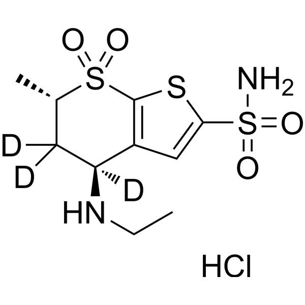 Dorzolamide-d<sub>3</sub> hydrochloride Chemical Structure