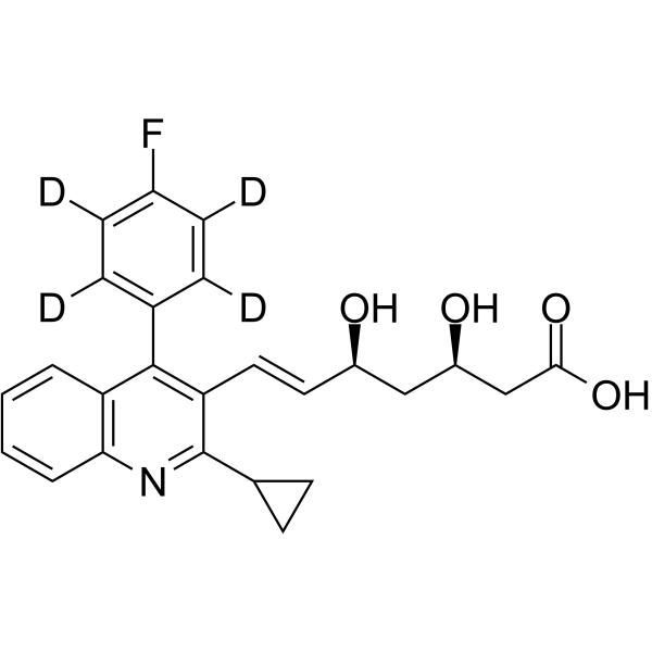 Pitavastatin-d<sub>4</sub> Chemical Structure