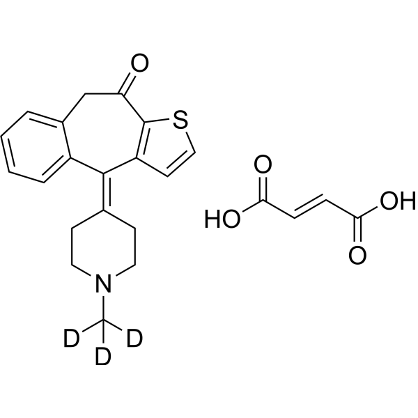 Ketotifen-d<sub>3</sub> fumarate Chemical Structure