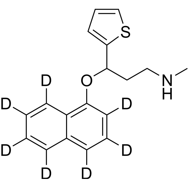 (±)-Duloxetine-d<sub>7</sub> Chemical Structure