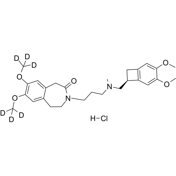 Ivabradine-d<sub>6</sub> hydrochloride Chemical Structure