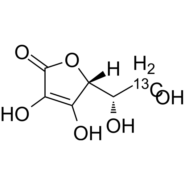 L-Ascorbic acid-13C-2-4 Chemical Structure