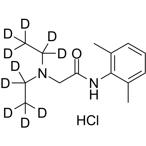 Lidocaine-d<sub>10</sub> hydrochloride Chemical Structure