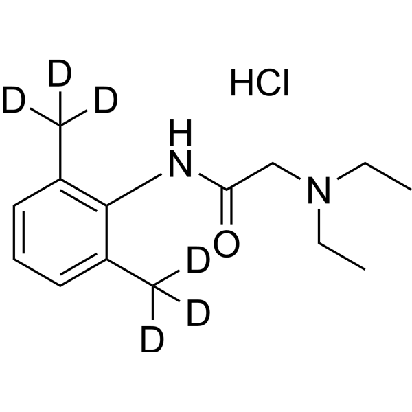 Lidocaine-d6 hydrochloride Chemical Structure