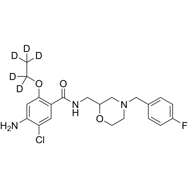 Mosapride-d<sub>5</sub> Chemical Structure