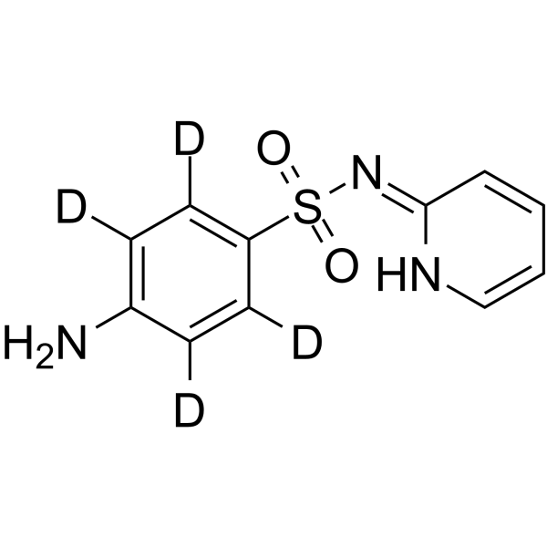 Sulfapyridine-d<sub>4</sub> Chemical Structure