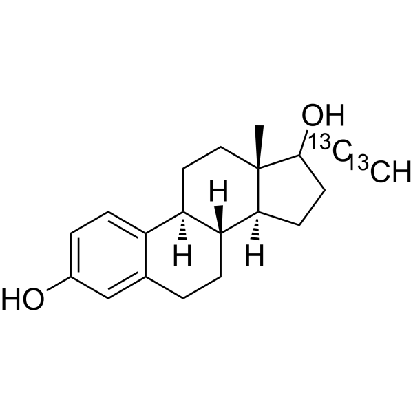 Ethynyl Estradiol-<sup>13</sup>C<sub>2</sub> Chemical Structure