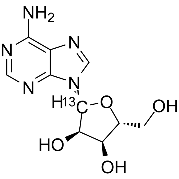 Adenosine-1′-13C Chemical Structure