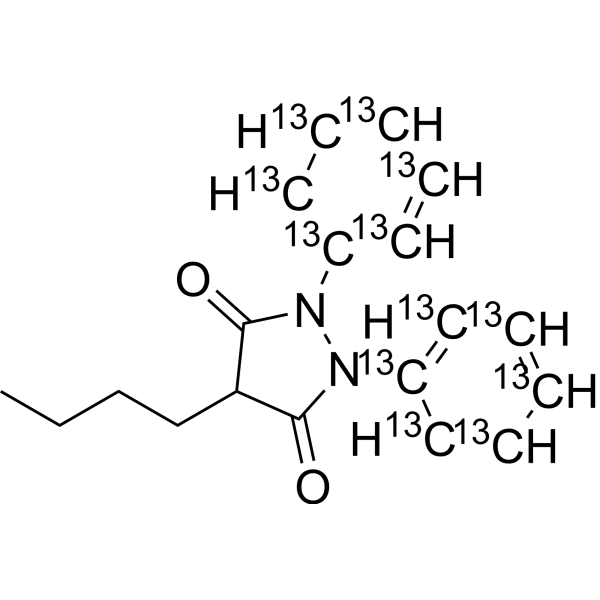 Phenylbutazone-<sup>13</sup>C<sub>12</sub> Chemical Structure
