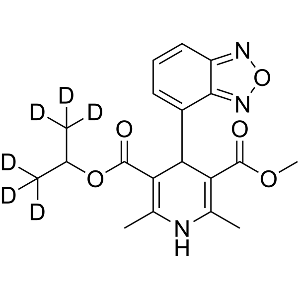 Isradipine-d<sub>6</sub> Chemical Structure