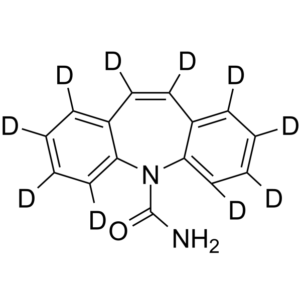 Carbamazepine-d<sub>10</sub> Chemical Structure