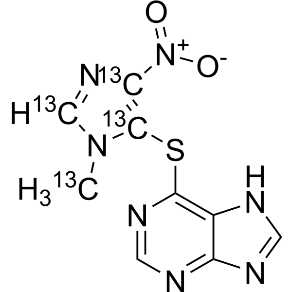 Azathioprine-13C4 Chemical Structure
