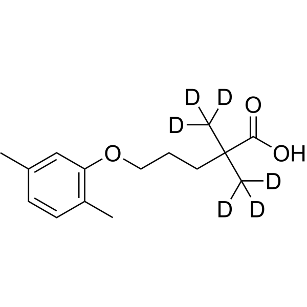 Gemfibrozil-d<sub>6</sub> Chemical Structure