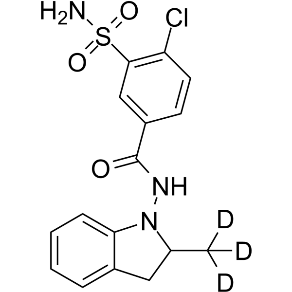(rac)-Indapamide-d<sub>3</sub> Chemical Structure