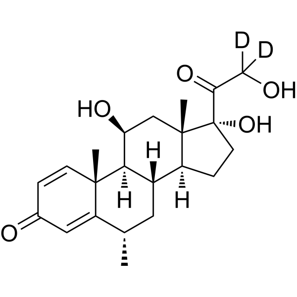 Methylprednisolone-d<sub>2</sub> Chemical Structure