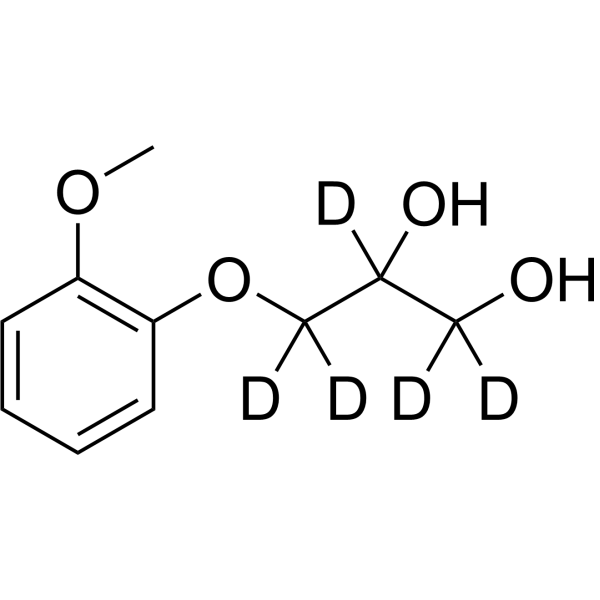 Guaifenesin-d<sub>5</sub> Chemical Structure