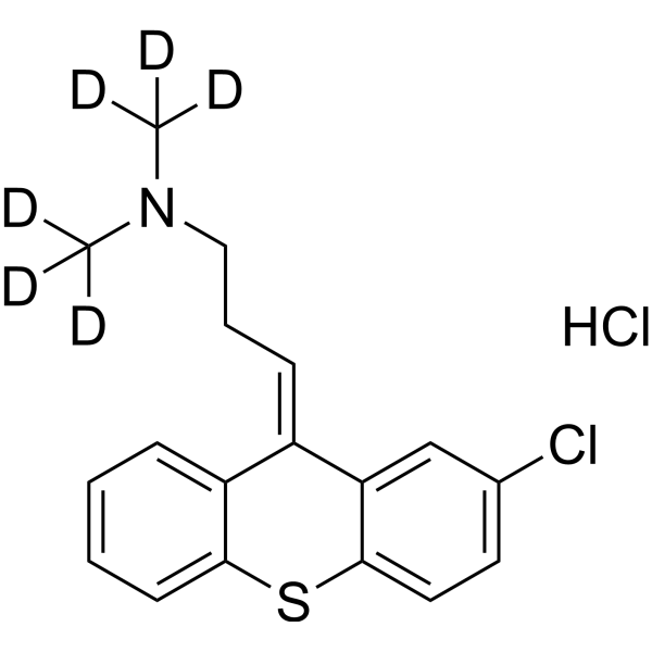 (E/Z)-Chlorprothixene-d<sub>6</sub> hydrochloride Chemical Structure