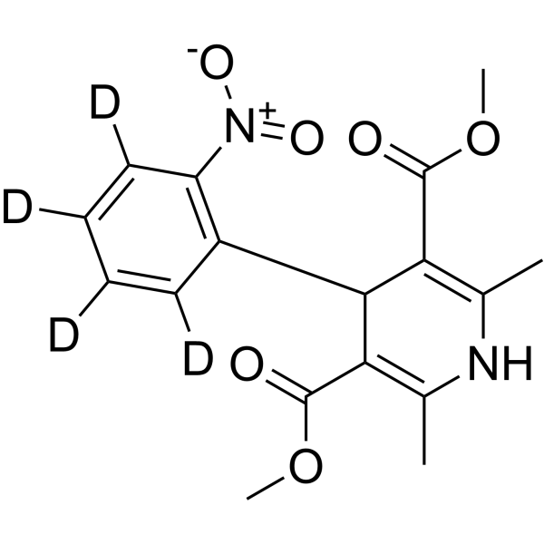 Nifedipine-d<sub>4</sub> Chemical Structure