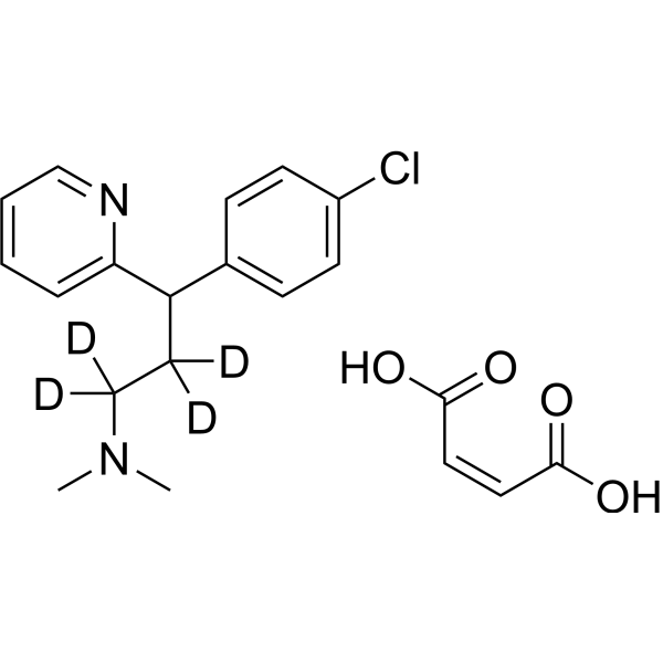 Chlorpheniramine-d<sub>4</sub> maleate Chemical Structure