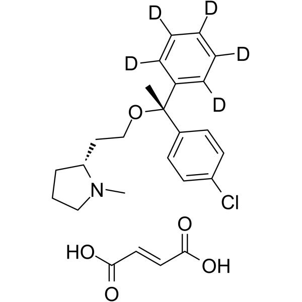 Clemastine-d<sub>5</sub> fumarate Chemical Structure
