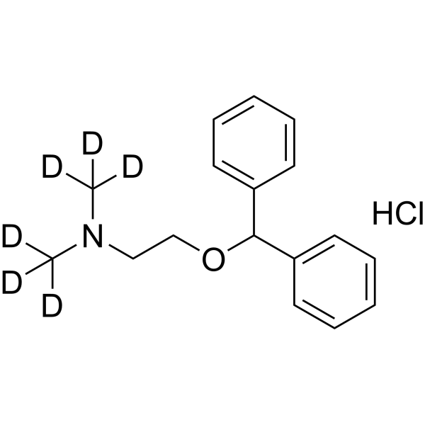 Diphenhydramine-d<sub>6</sub> hydrochloride Chemical Structure