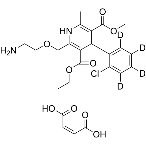 Amlodipine-d<sub>4</sub> maleate Chemical Structure