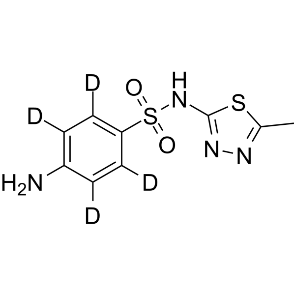 Sulfamethizole-d<sub>4</sub> Chemical Structure