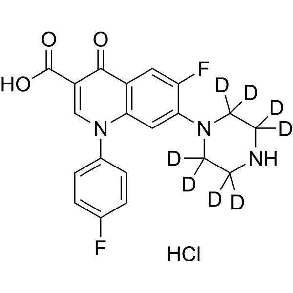 Sarafloxacin-d<em>8</em> hydrochloride