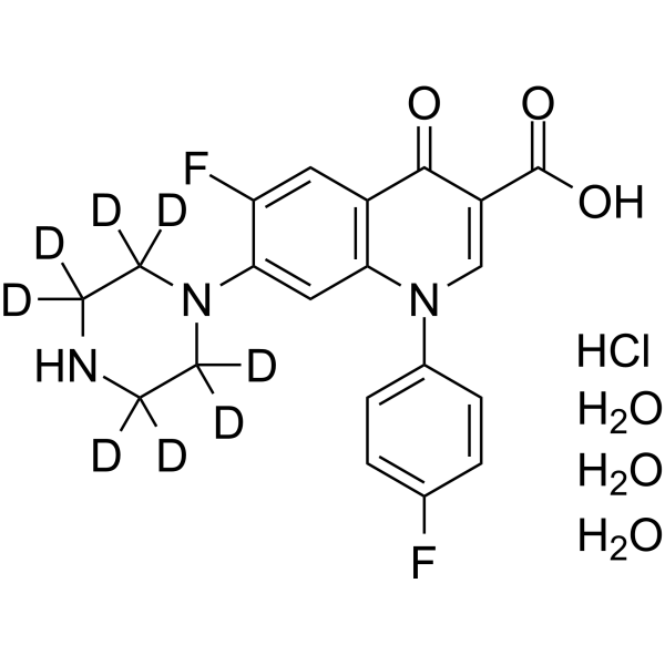 <em>Sarafloxacin</em>-d8 hydrochloride trihydrate