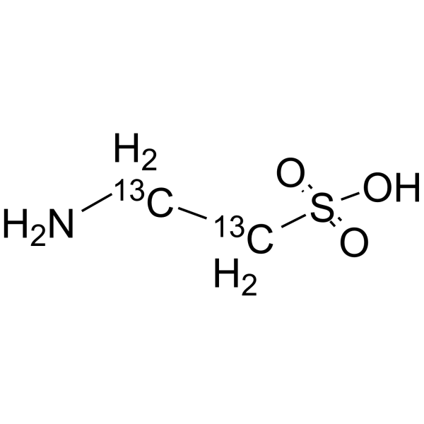 Taurine-13C2 Chemical Structure