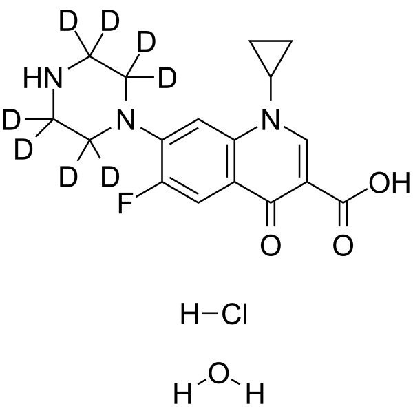 <em>Ciprofloxacin</em>-d8 hydrochloride monohydrate
