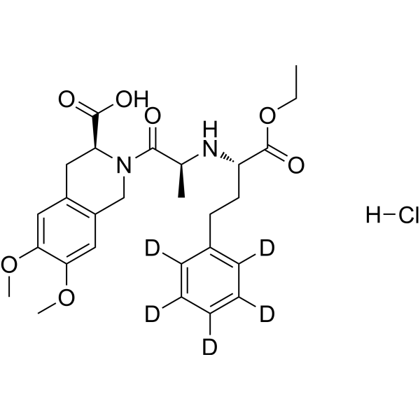 Moexipril-d<sub>5</sub> hydrochloride Chemical Structure