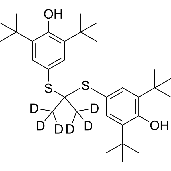 Probucol-d<sub>6</sub> Chemical Structure