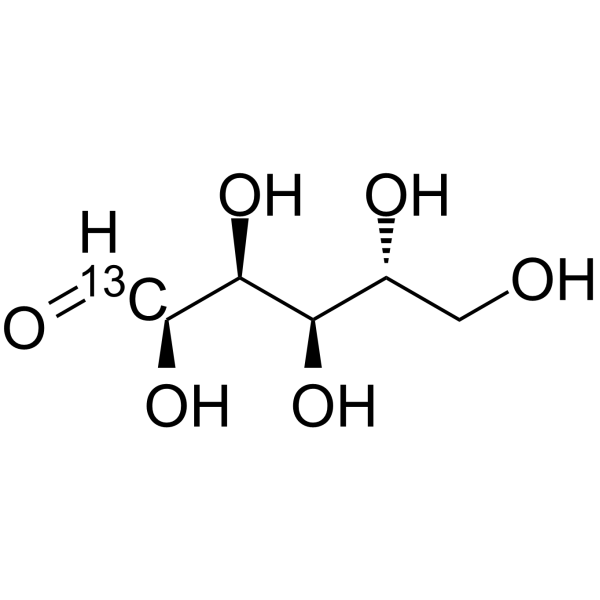 D-Glucose-<sup>13</sup>C-4 Chemical Structure