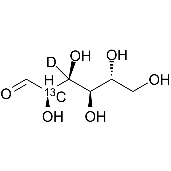 D-Glucose-13C,d1-3 Chemical Structure