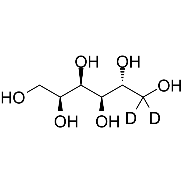 D-Sorbitol-d<sub>2</sub>-2 Chemical Structure
