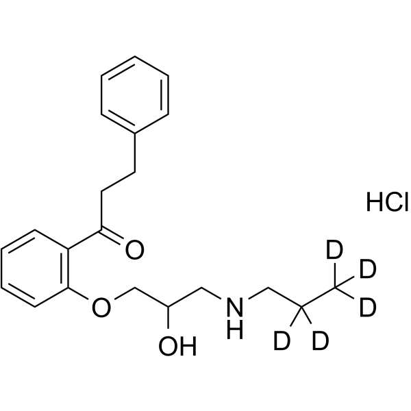 <em>Propafenone-d</em><em>5</em> (hydrochloride)(<em>Ethyl</em>)