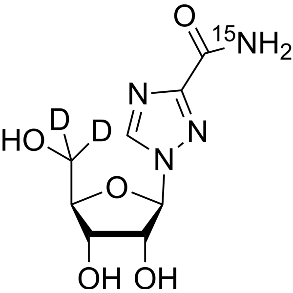 Ribavirin-<sub>15</sub>N, d<sub>2</sub> Chemical Structure