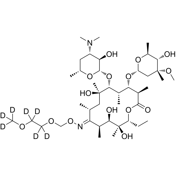 Roxithromycin-d<sub>7</sub> Chemical Structure