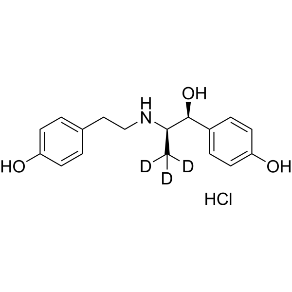 Ritodrine-d<sub>3</sub> hydrochloride Chemical Structure
