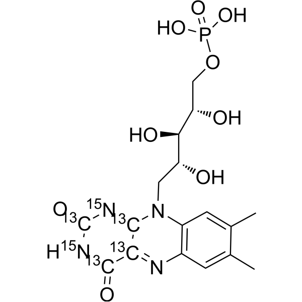 Riboflavin-5-Phosphate-13C4, 15N2 Chemical Structure