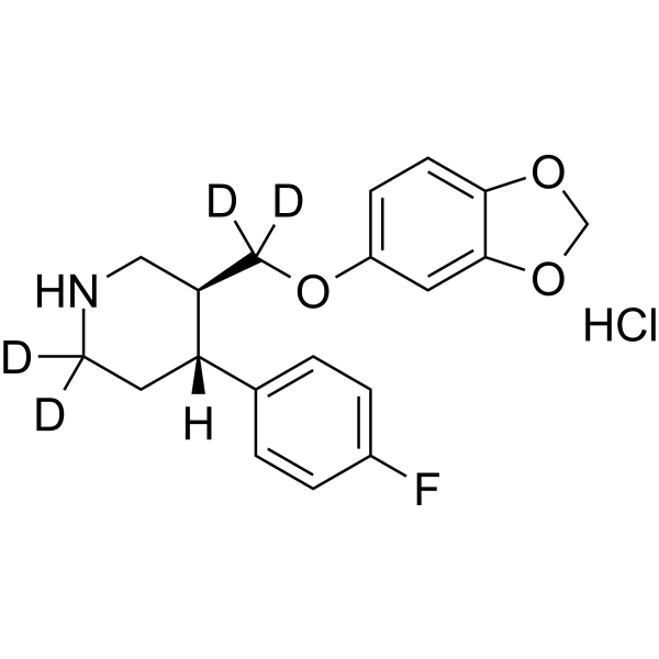 rel-Paroxetine-d<sub>4</sub>-1 hydrochloride Chemical Structure